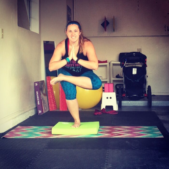 Practicing my on my cleveryoga balance pad! This was ashellip